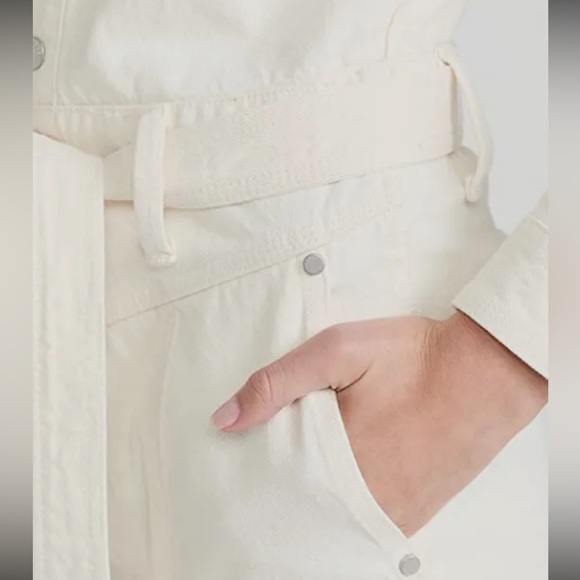 Rag and bone Mia white denim jumpsuit small - Picture 3 of 6